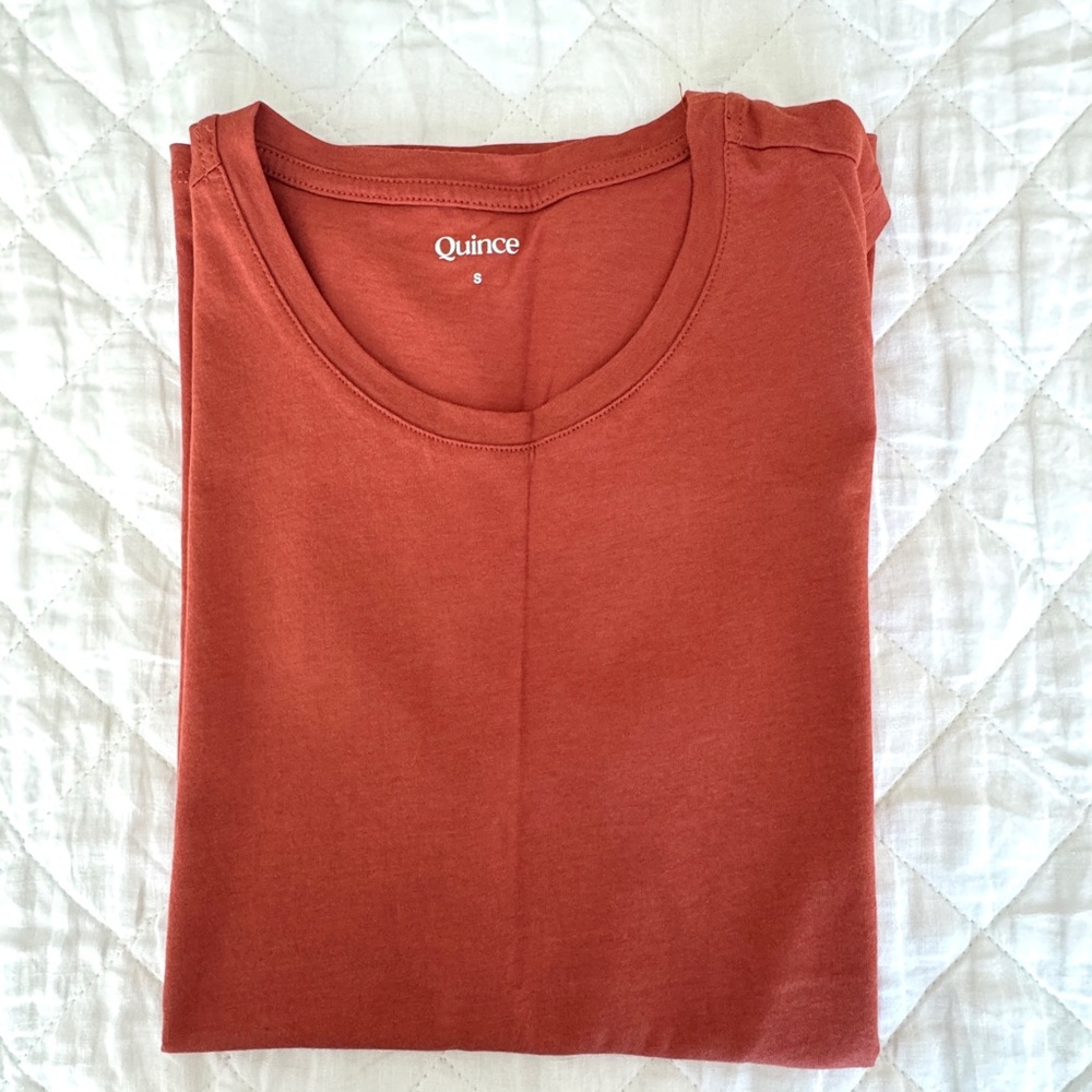 Quince Cotton Modal Muscle Tank, Terrracotta - Picture 3 of 6